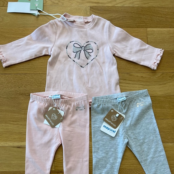 NWT - Mayoral- 3 piece set. Tights and shirt - size 9 months - Picture 2 of 7